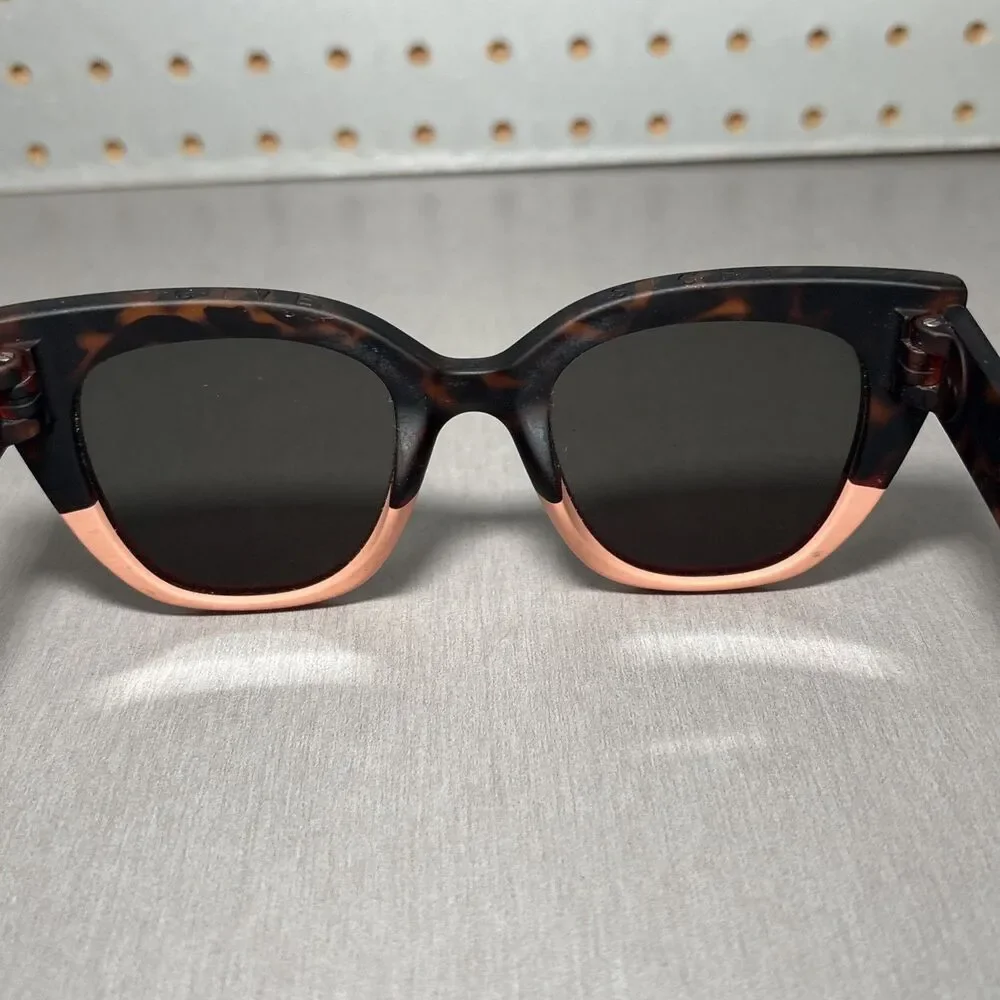 Toms Sunglasses Traveler Collection Sydney Apricot Cat Eye Tortoise FRAMES ONLY